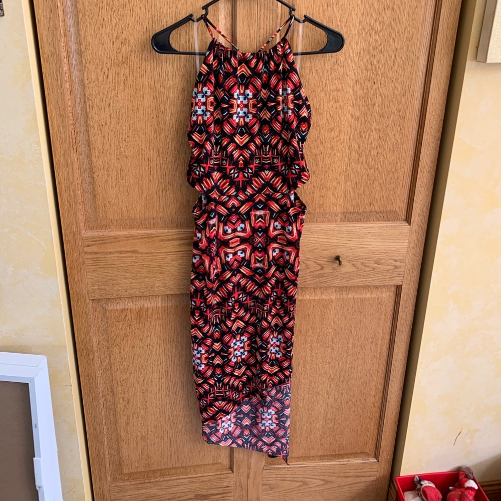 Asymmetrical Charlotte Russe Dress with Cutouts